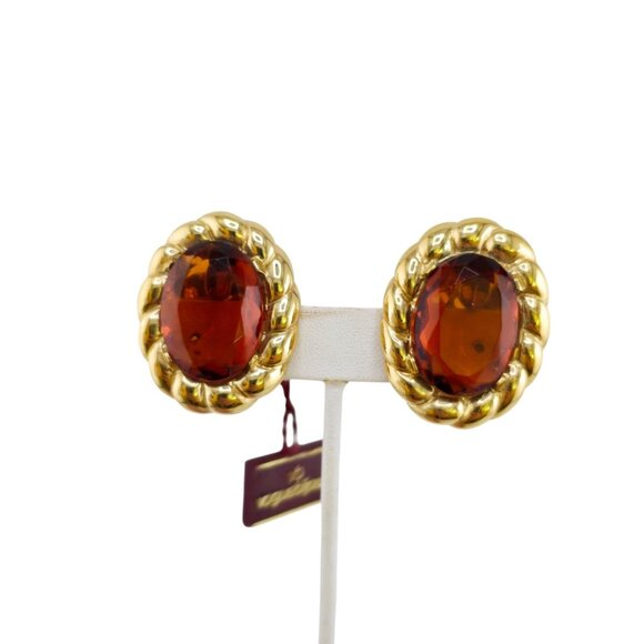 Vogue Bijoux Vintage Clip-On Earrings With Original Tag (A7757) - Picture 1 of 7